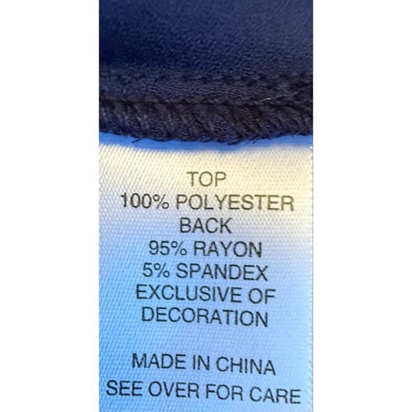 NWT Women's FORTUNE + IVY Navy Blouse with Crochet Detail and Tie Front, Size M - Picture 9 of 11